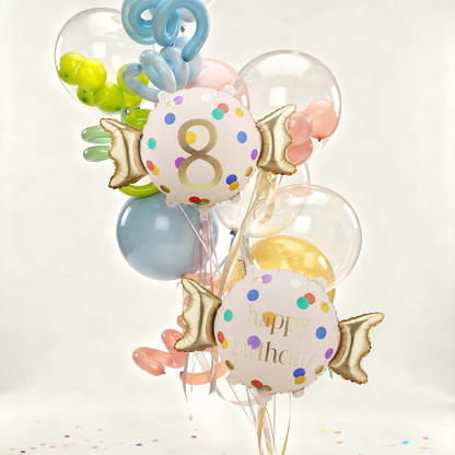1 Ballon - Zahl 8 - Bonbon