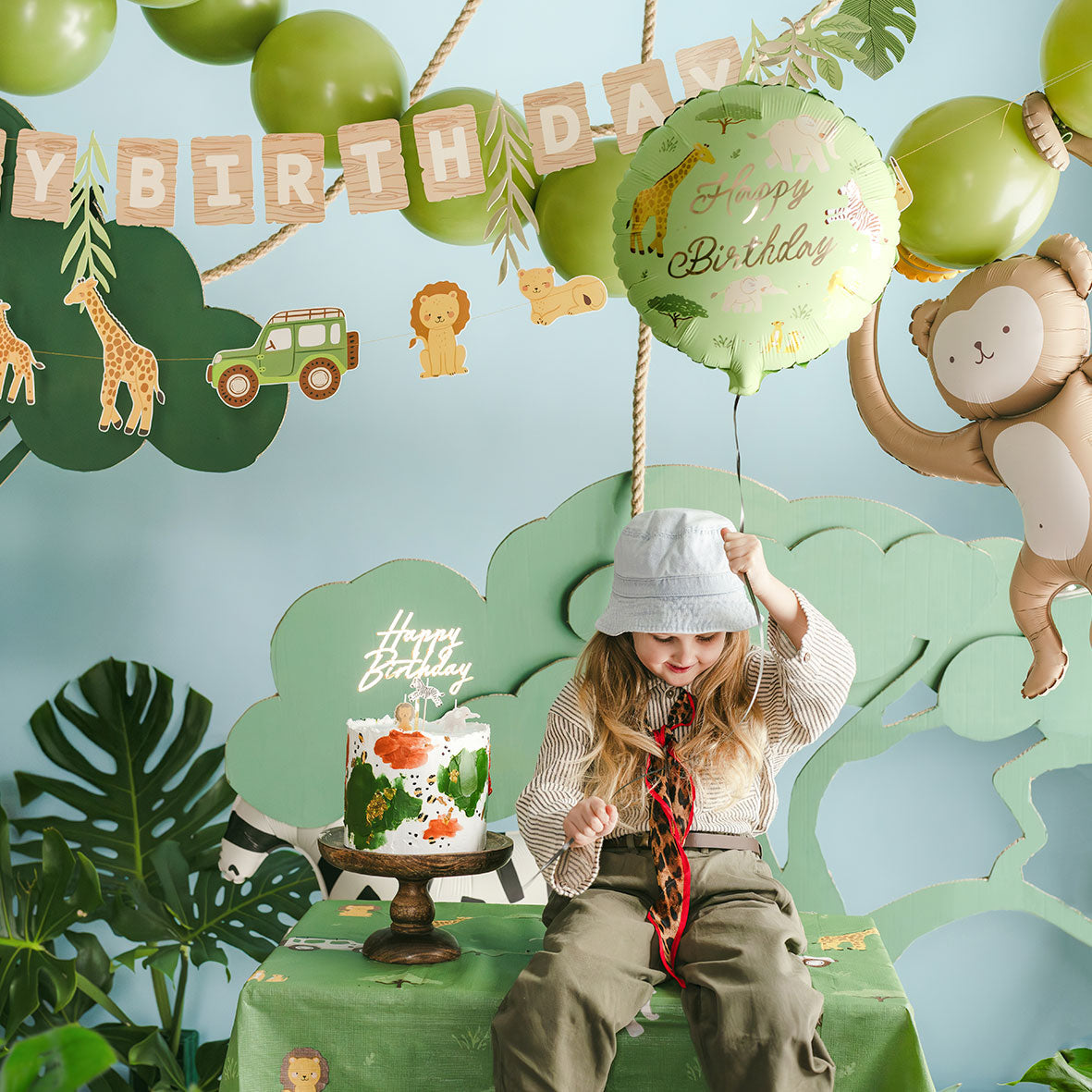 1 Ballon - Happy Birthday - Safari