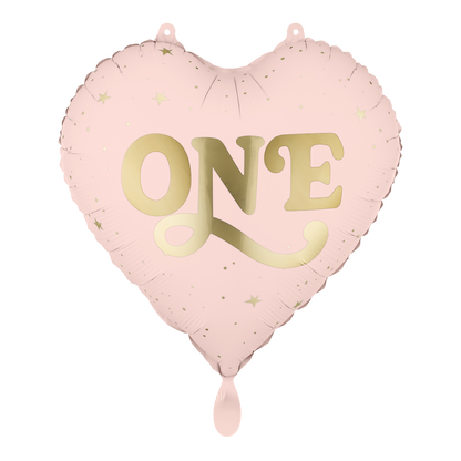 1 Ballon - ONE - Hellrosa