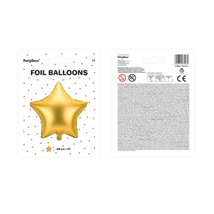 1 Ballon - Stern - Satin - Gold