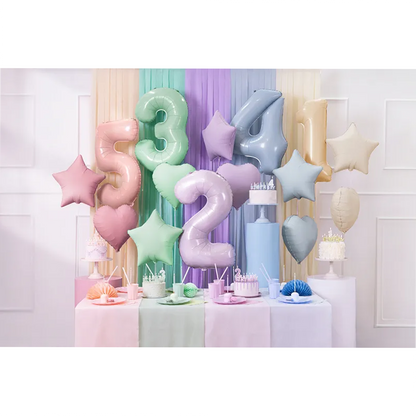 1 Ballon - Stern - Satin - Hellblau