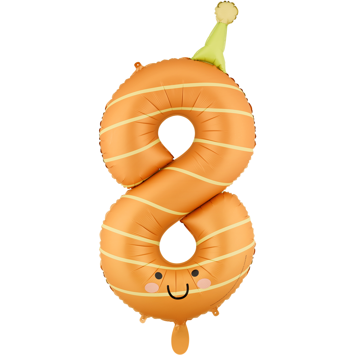1 Ballon XXL - Zahl 8 - Orange