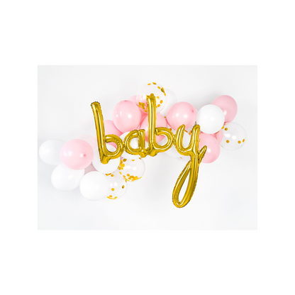 1 Ballon - Schriftzug - Baby - Gold