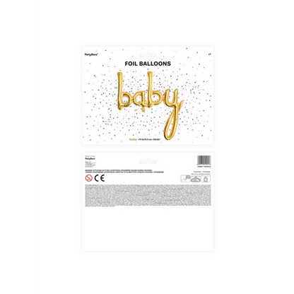 1 Ballon - Schriftzug - Baby - Gold