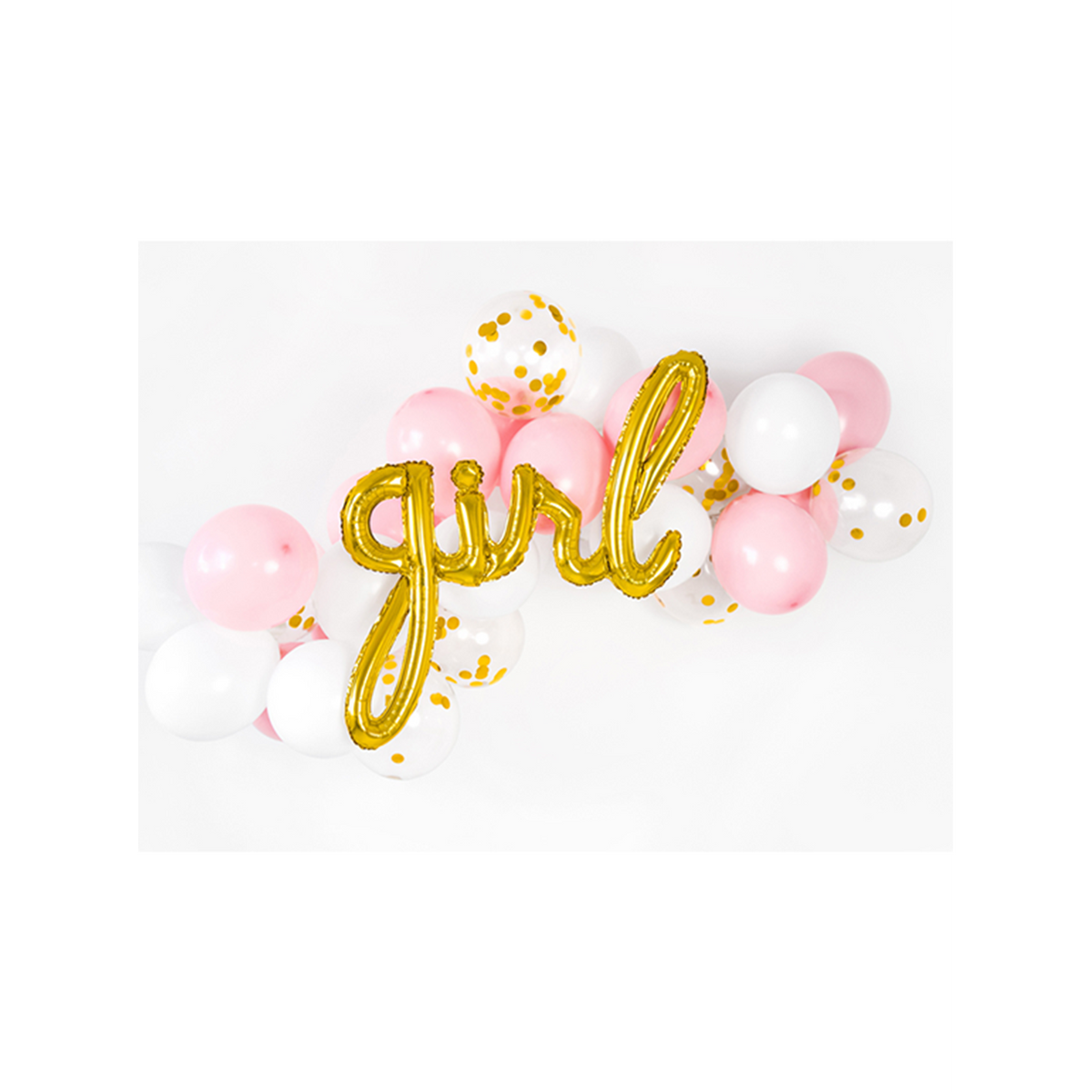 1 Ballon - Schriftzug - Girl - Gold