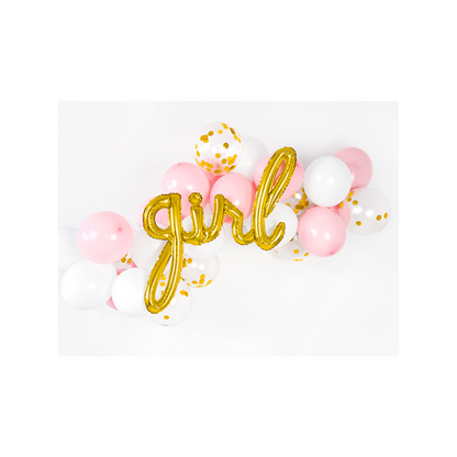 1 Ballon - Schriftzug - Girl - Gold