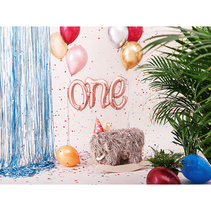 1 Ballon - Schriftzug - one - RoseGold