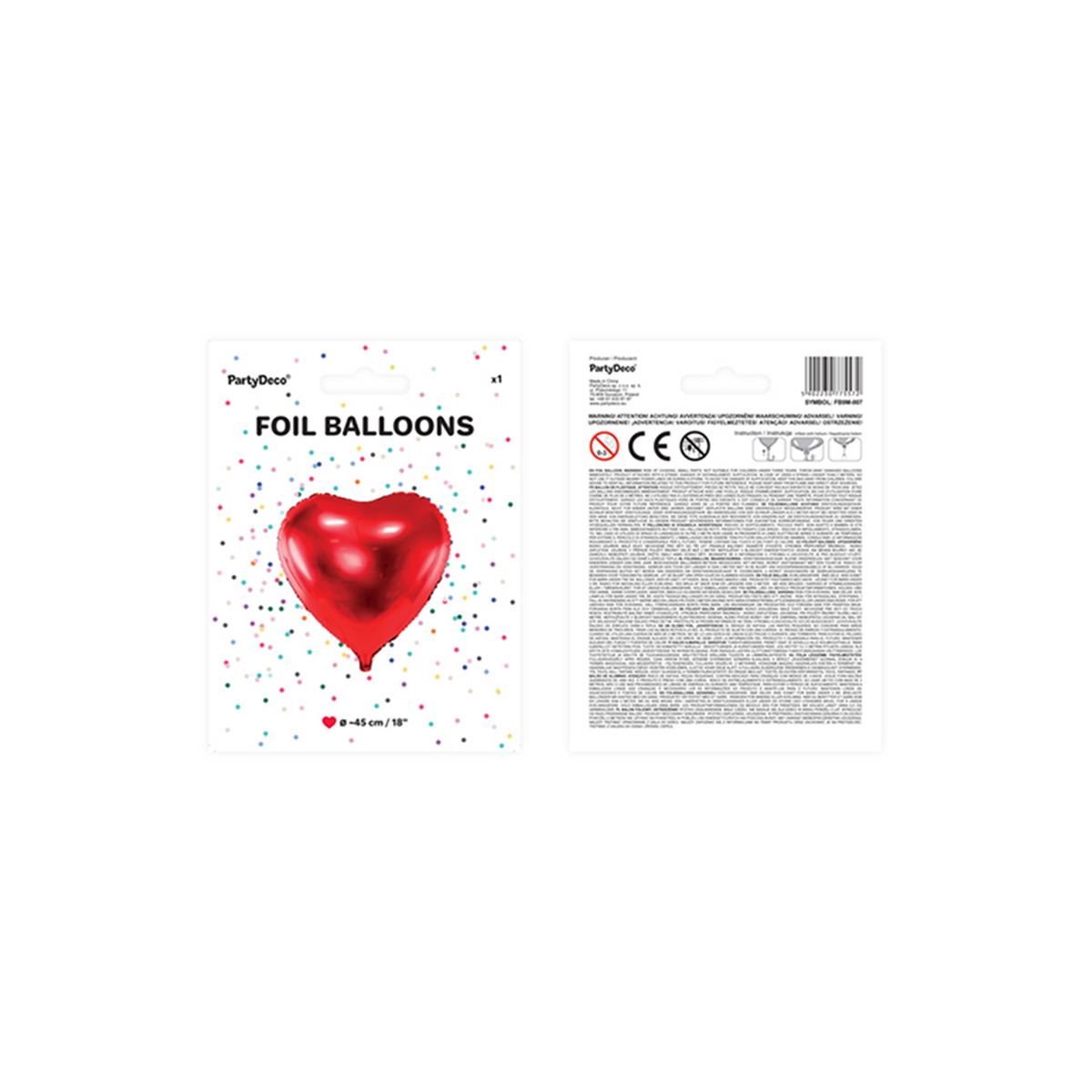 1 Ballon - Herz - Rot