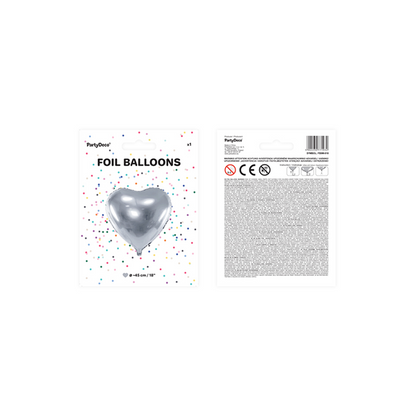 1 Ballon - Herz - Silber