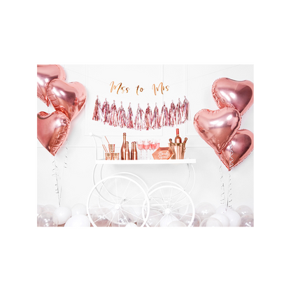 1 Ballon - Herz - RoseGold