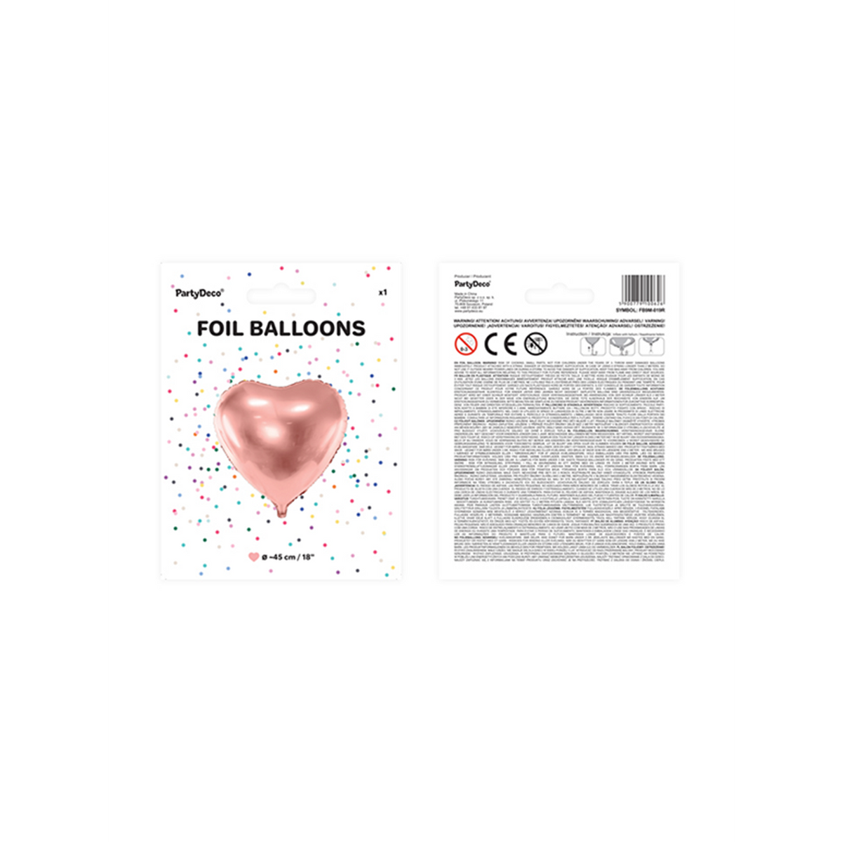 1 Ballon - Herz - RoseGold