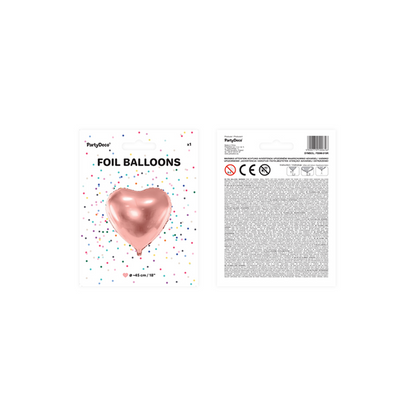1 Ballon - Herz - RoseGold