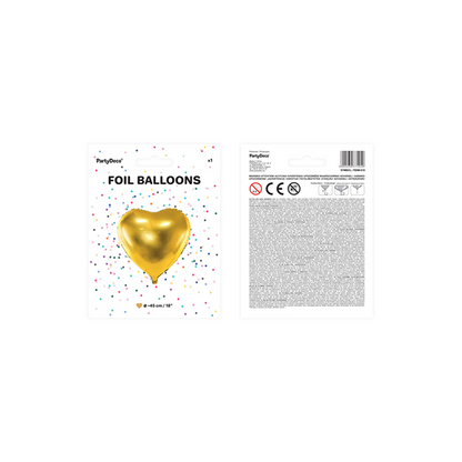 1 Ballon - Herz - Gold