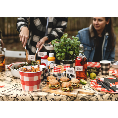 12 Grill-Dekospieße mit Fähnchen