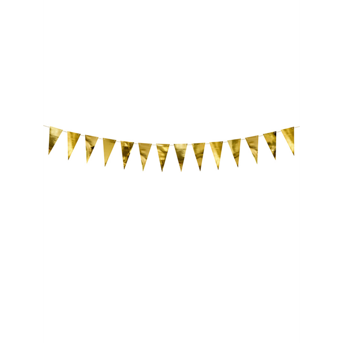 1 Wimpelgirlande - 2,15m - Gold