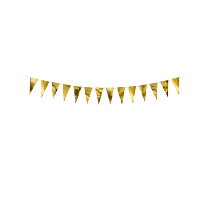 1 Wimpelgirlande - 2,15m - Gold