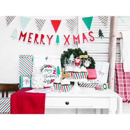 1 Wimpelgirlande - 1,3m - Merry Xmas