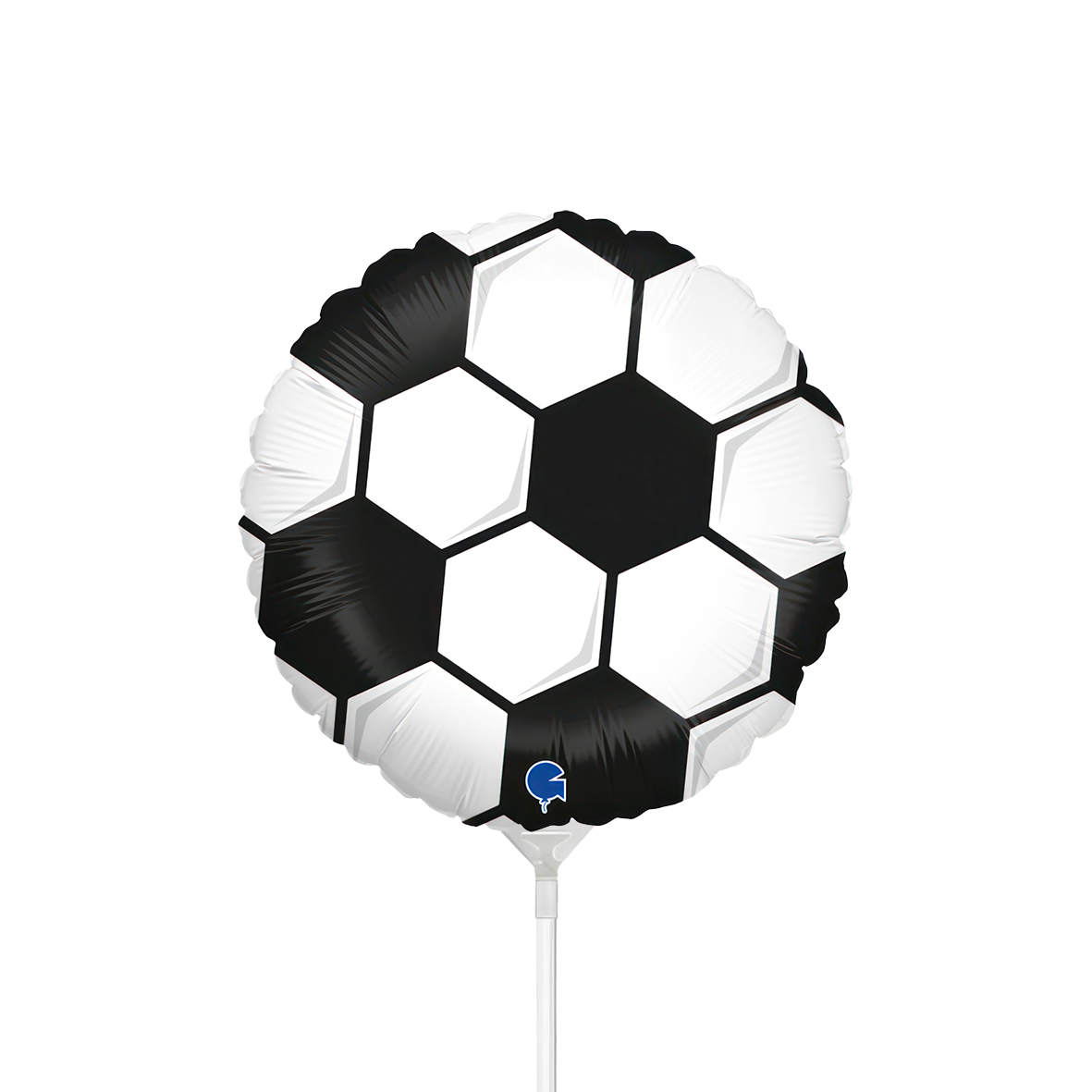 10 Miniballoons Airfilled - Soccer Ball White (Unverpackt)