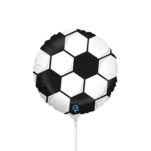 10 Miniballoons Airfilled - Soccer Ball White (Unverpackt)