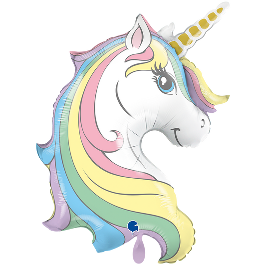 1 Balloon XXL - Macaron Unicorn Head
