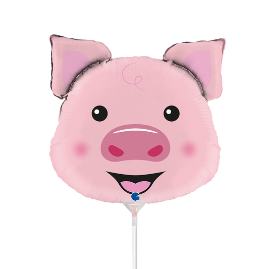 10 Miniballoons Airfilled - Pig Head (Unverpackt)