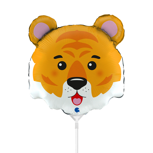 10 Miniballoons Airfilled - Tiger Head (Unverpackt)