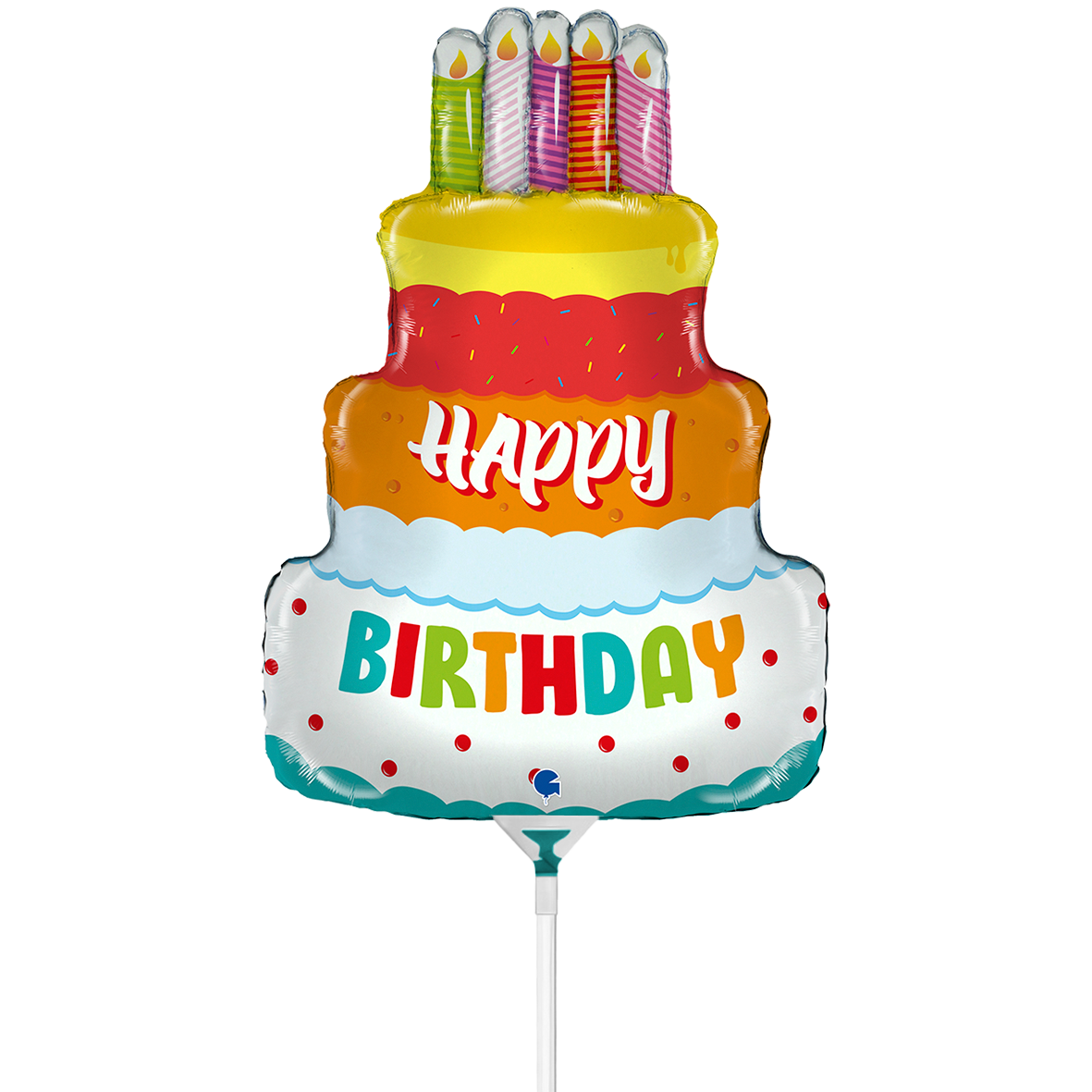 10 Miniballoons Airfilled - Birthday Cake (Unverpackt)