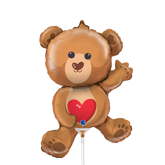 10 Miniballoons Airfilled - Bear With Heart (Unverpackt)