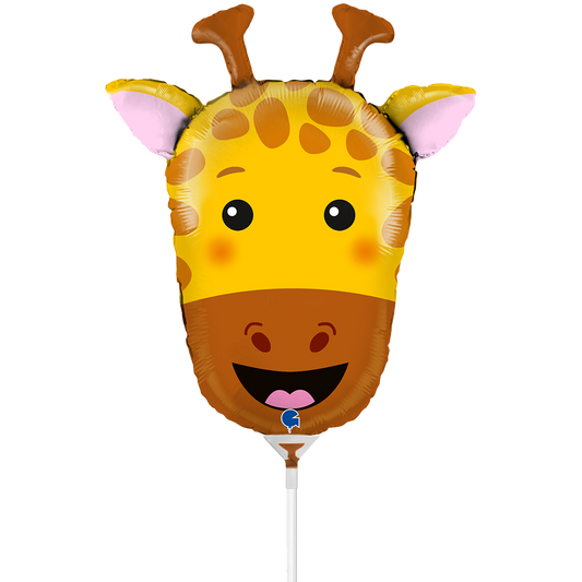 10 Miniballoons Airfilled - Giraffe Head (Unverpackt)