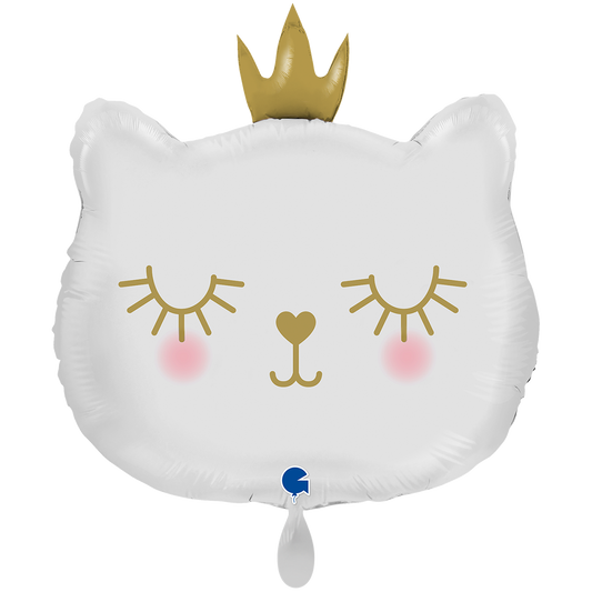 1 Balloon XXL - Cat Princess - White