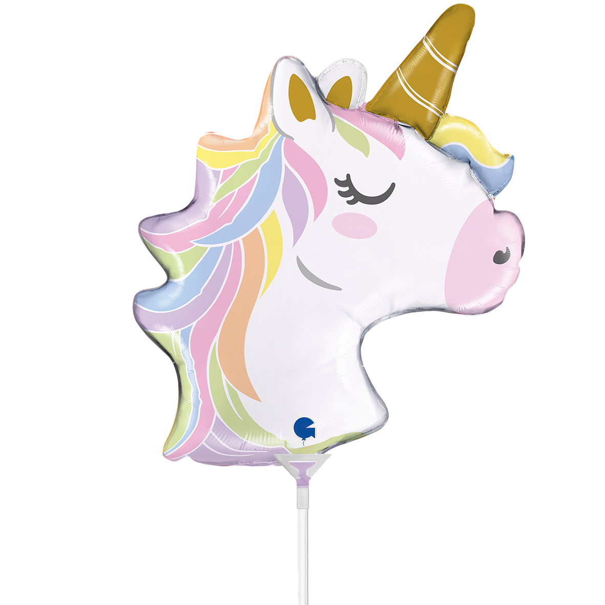 10 Miniballoons Airfilled - Unicorn Head (Unverpackt)