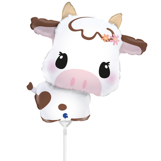 10 Miniballoons Airfilled - Cute Cow (Unverpackt)