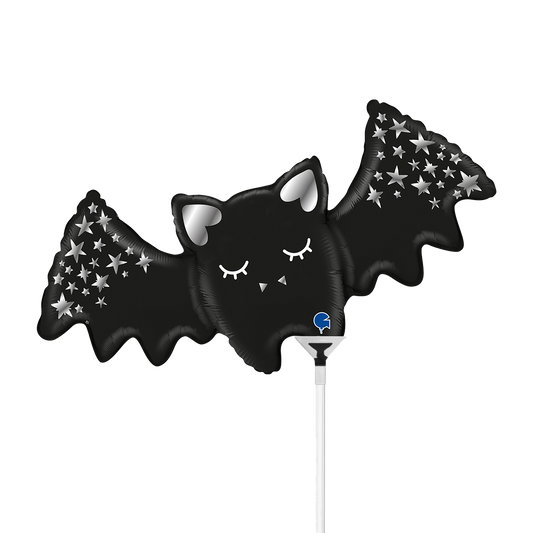10 Miniballoons Airfilled - Sparkling Bat (Unverpackt)