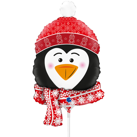 10 Miniballoons Airfilled - Sweet Penguin Head (Unverpackt)