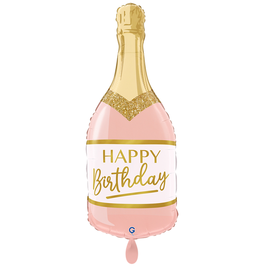 1 Balloon XXL - Pink Birthday Bottle