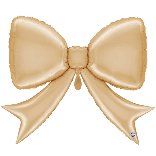 1 Balloon XXL - White Gold Bow