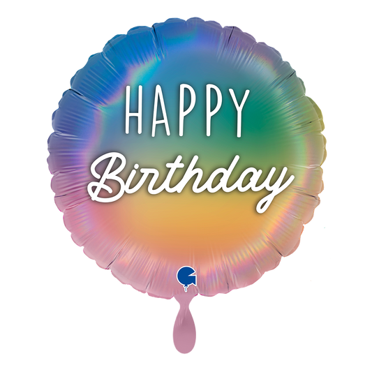1 Balloon - Happy B-Day Colourful Rainbow