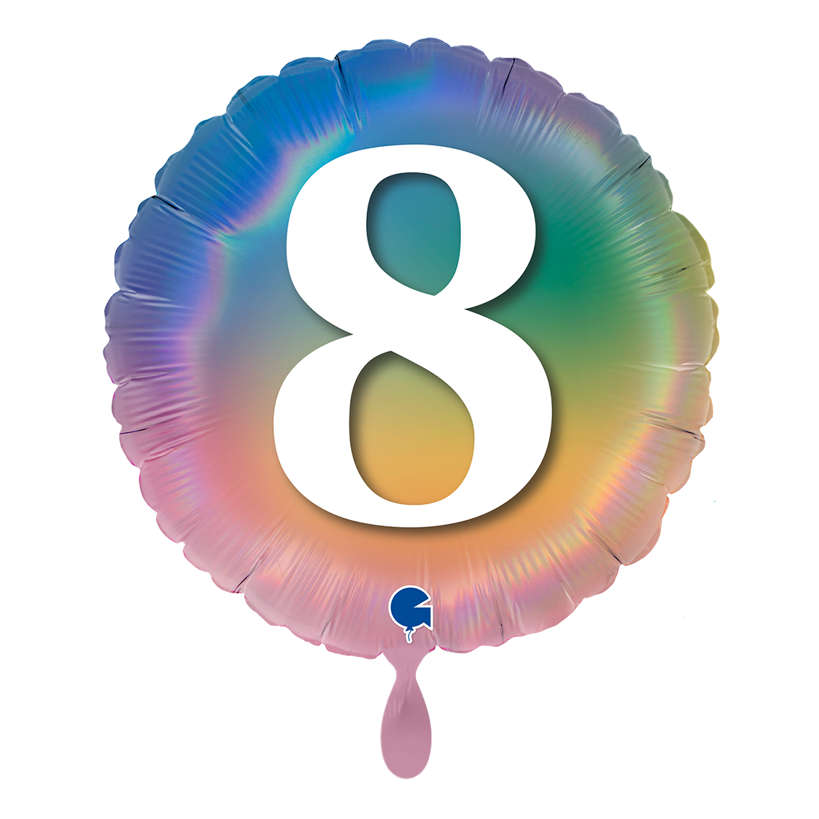 1 Balloon - Happy 8 Colourful Rainbow