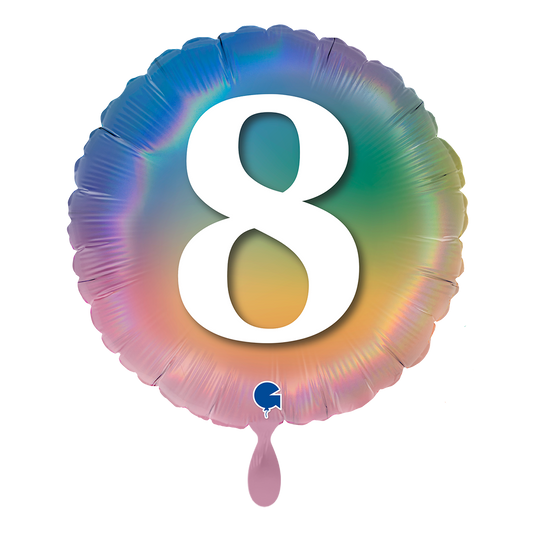 1 Balloon - Happy 8 Colourful Rainbow