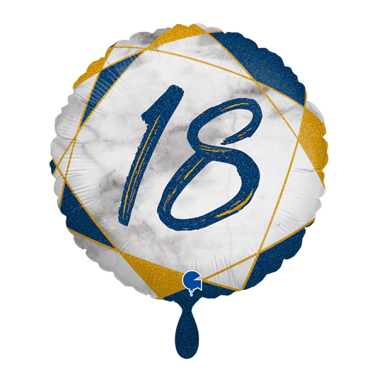 1 Balloon - Marble Mate 18 Blue
