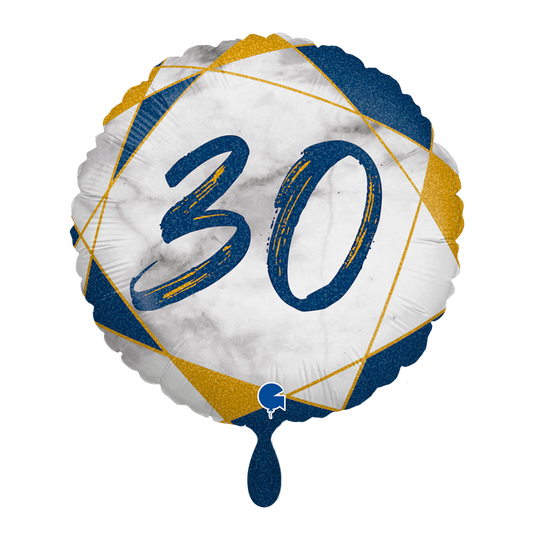 1 Balloon - Marble Mate 30 Blue