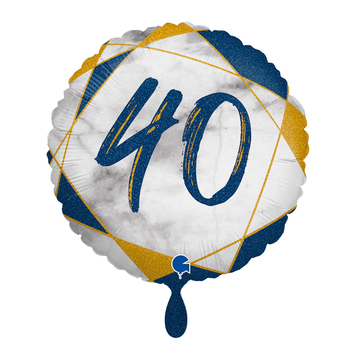 1 Balloon - Marble Mate 40 Blue