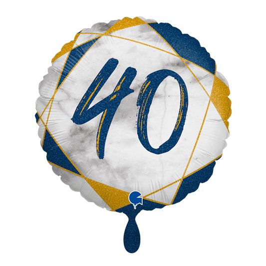 1 Balloon - Marble Mate 40 Blue