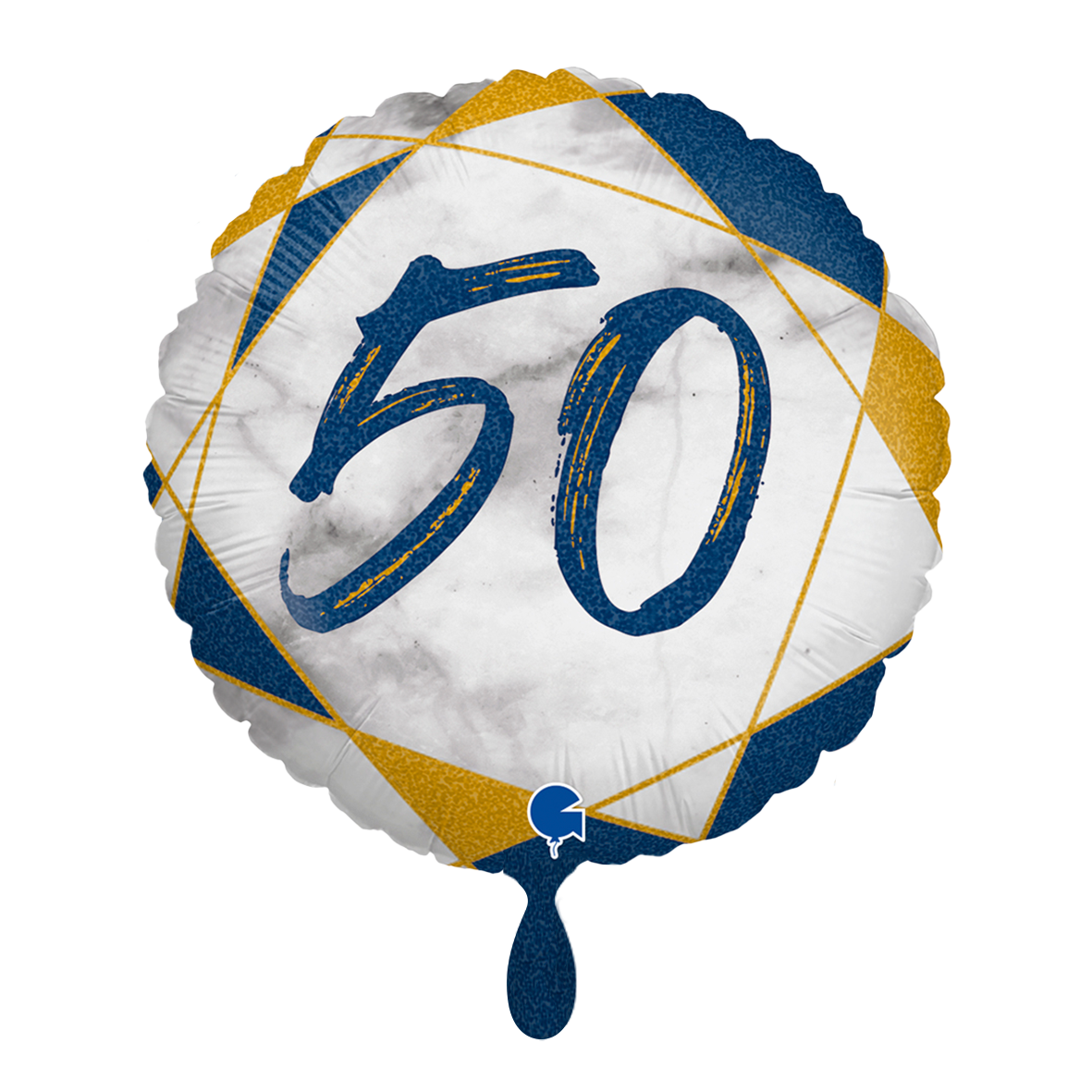 1 Balloon - Marble Mate 50 Blue