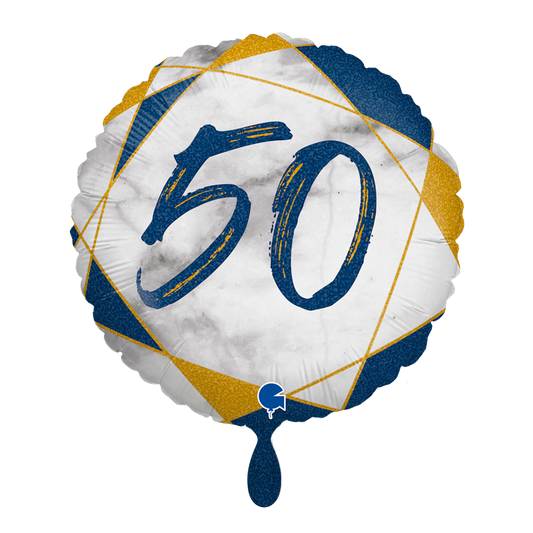 1 Balloon - Marble Mate 50 Blue