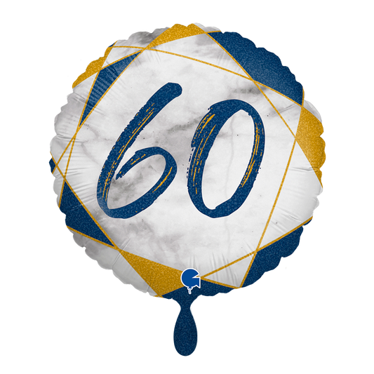 1 Balloon - Marble Mate 60 Blue