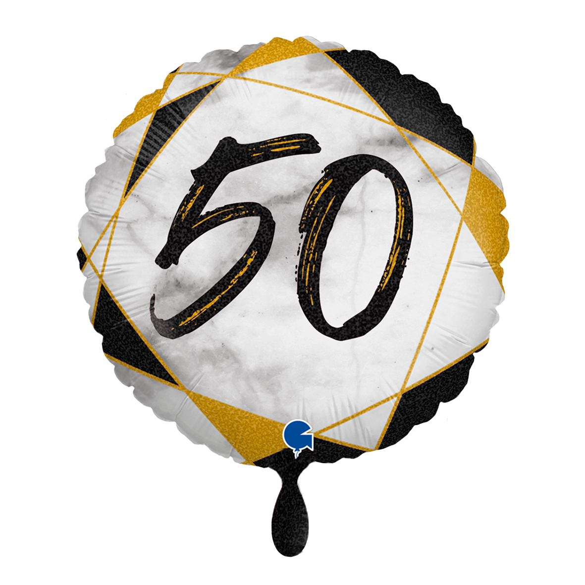 1 Balloon - Marble Mate 50 Black