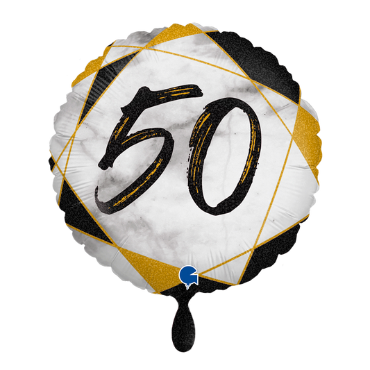 1 Balloon - Marble Mate 50 Black
