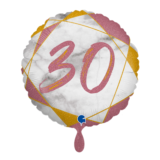 1 Balloon - Marble Mate 30 Rose Gold
