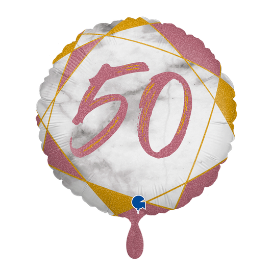 1 Balloon - Marble Mate 50 Rose Gold